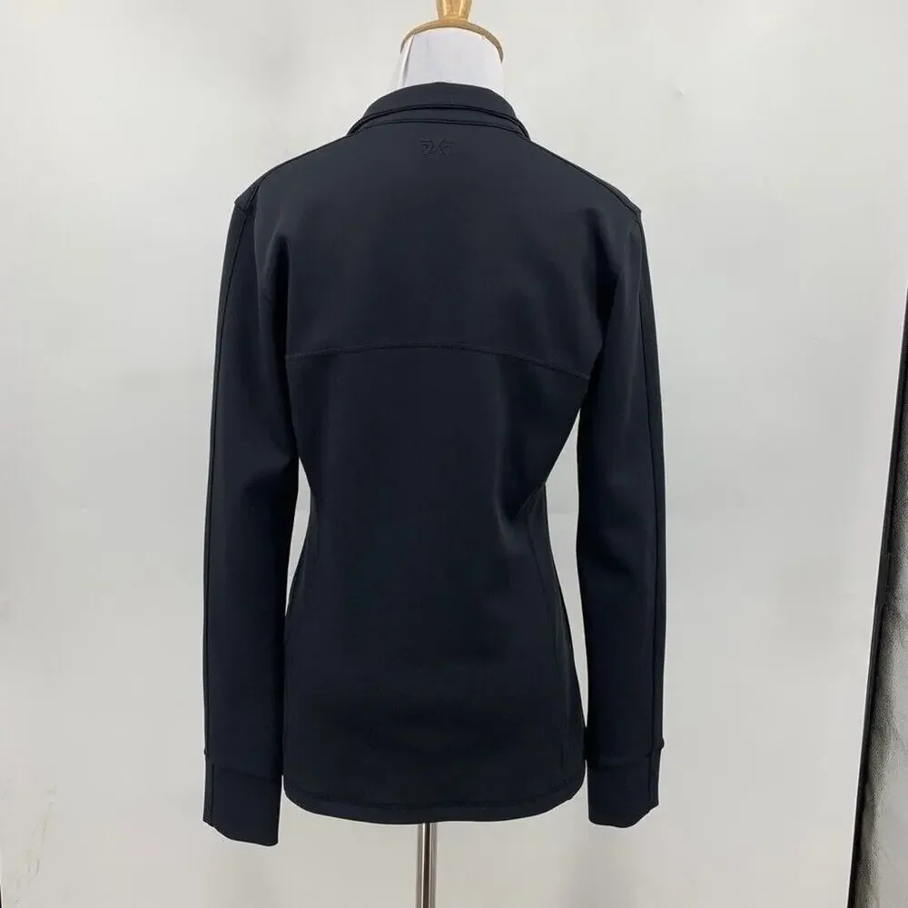 PXG Jacket Womens S Small Black Full Zip Softshell Thumbholes‎ Stretch Golf